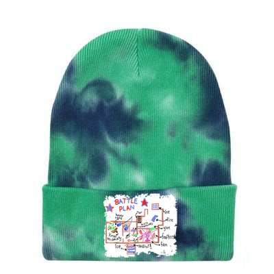 Funny Battle Plan Christmas Home Hand Dawn Alone Xmas Tie Dye 12in Knit Beanie