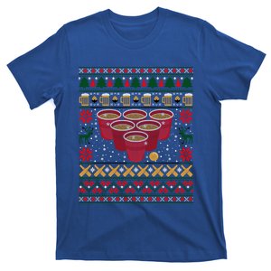 Funny Beer Pong Ugly Christmas Sweater Gift T-Shirt