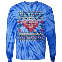 Funny Beer Pong Ugly Christmas Sweater Gift Tie-Dye Long Sleeve Shirt