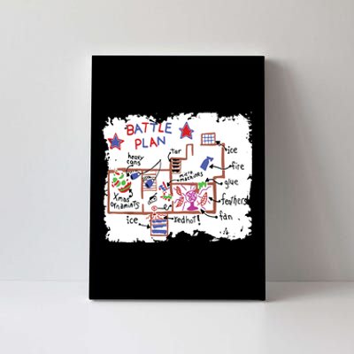 Funny Battle Plan Christmas Home Kids Hand Dawn Alone Xmas Canvas