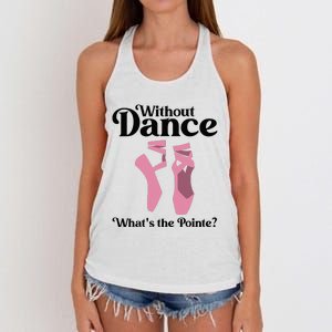 Funny Ballet Pointe For Ballerina Ballet Dancer Women's Knotted Racerback Tank