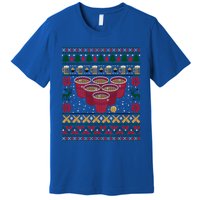 Funny Beer Pong Ugly Christmas Sweater Gift Premium T-Shirt