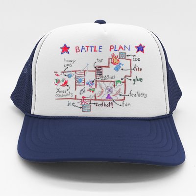 Funny Battle Plan Christmas Home Hand Dawn Alone Xmas Trucker Hat