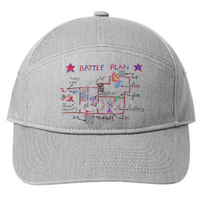 Funny Battle Plan Christmas Home Hand Dawn Alone Xmas 7-Panel Snapback Hat