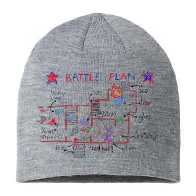 Funny Battle Plan Christmas Home Hand Dawn Alone Xmas Sustainable Beanie