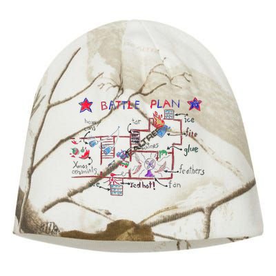 Funny Battle Plan Christmas Home Hand Dawn Alone Xmas Kati - Camo Knit Beanie