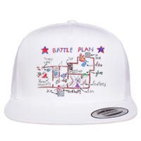 Funny Battle Plan Christmas Home Hand Dawn Alone Xmas Flat Bill Trucker Hat