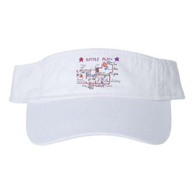 Funny Battle Plan Christmas Home Hand Dawn Alone Xmas Valucap Bio-Washed Visor