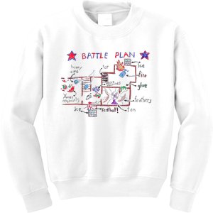 Funny Battle Plan Christmas Home Hand Dawn Alone Xmas Kids Sweatshirt