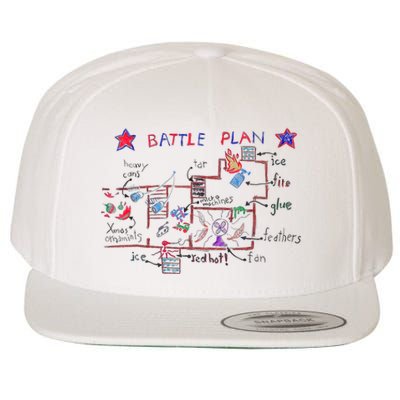 Funny Battle Plan Christmas Home Hand Dawn Alone Xmas Wool Snapback Cap