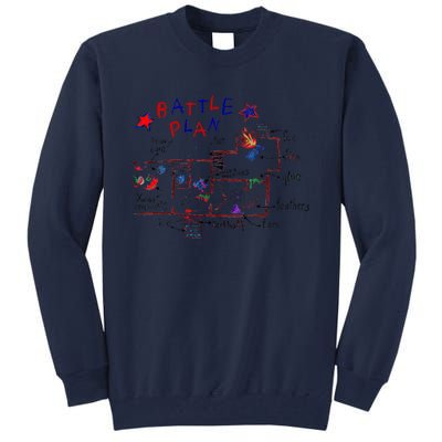 Funny Battle Plan Christmas Home Hand Dawn Alone Xmas Tall Sweatshirt