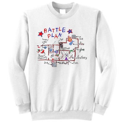 Funny Battle Plan Christmas Home Hand Dawn Alone Xmas Sweatshirt