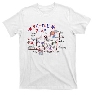 Funny Battle Plan Christmas Home Hand Dawn Alone Xmas T-Shirt