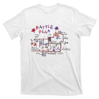 Funny Battle Plan Christmas Home Hand Dawn Alone Xmas T-Shirt