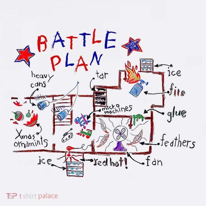 Funny Battle Plan Christmas Home Hand Dawn Alone Xmas Tall T-Shirt