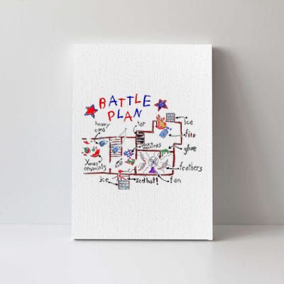 Funny Battle Plan Christmas Home Hand Dawn Alone Xmas Canvas