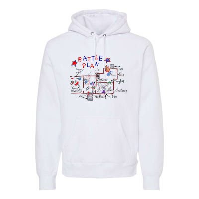 Funny Battle Plan Christmas Home Hand Dawn Alone Xmas Premium Hoodie