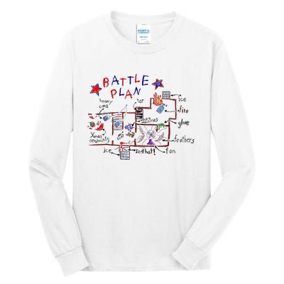 Funny Battle Plan Christmas Home Hand Dawn Alone Xmas Tall Long Sleeve T-Shirt