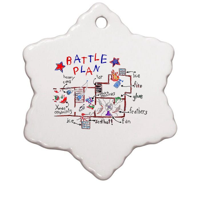 Funny Battle Plan Christmas Home Hand Dawn Alone Xmas Ceramic Star Ornament