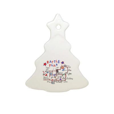 Funny Battle Plan Christmas Home Hand Dawn Alone Xmas Ceramic Tree Ornament