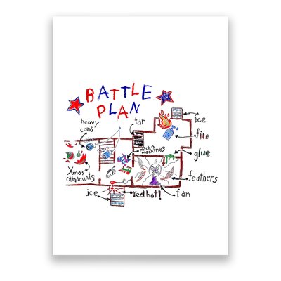 Funny Battle Plan Christmas Home Hand Dawn Alone Xmas Poster