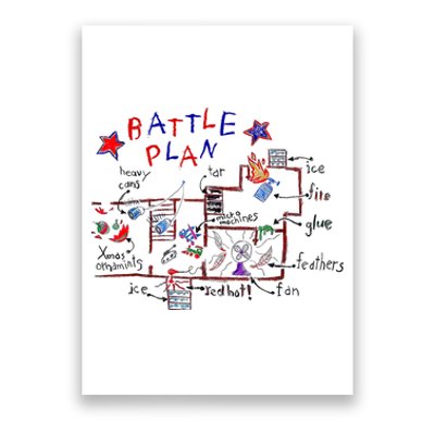 Funny Battle Plan Christmas Home Hand Dawn Alone Xmas Poster