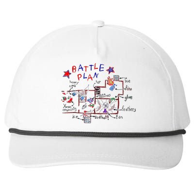 Funny Battle Plan Christmas Home Hand Dawn Alone Xmas Snapback Five-Panel Rope Hat