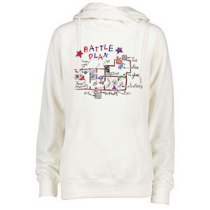 Funny Battle Plan Christmas Home Hand Dawn Alone Xmas Womens Funnel Neck Pullover Hood