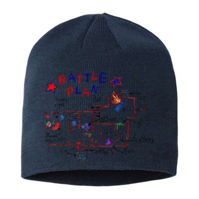 Funny Battle Plan Christmas Home Hand Dawn Alone Xmas Sustainable Beanie