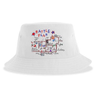 Funny Battle Plan Christmas Home Hand Dawn Alone Xmas Sustainable Bucket Hat