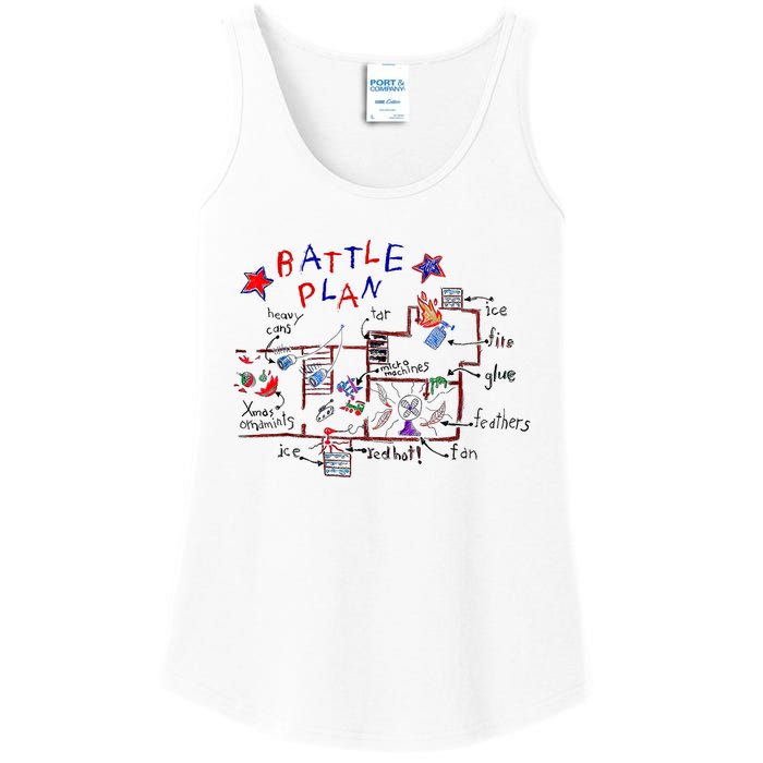 Funny Battle Plan Christmas Home Hand Dawn Alone Xmas Ladies Essential Tank