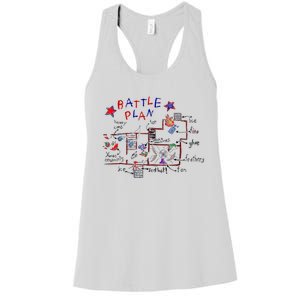 Funny Battle Plan Christmas Home Hand Dawn Alone Xmas Women's Racerback Tank