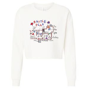 Funny Battle Plan Christmas Home Hand Dawn Alone Xmas Cropped Pullover Crew