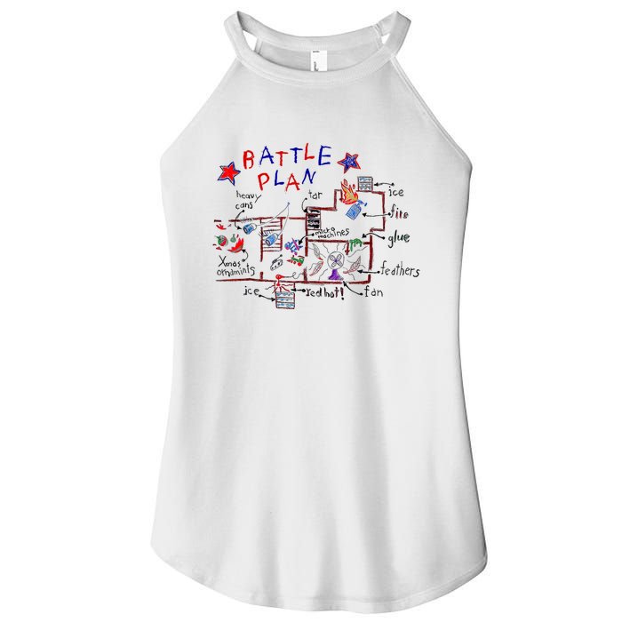 Funny Battle Plan Christmas Home Hand Dawn Alone Xmas Women's Perfect Tri Rocker Tank