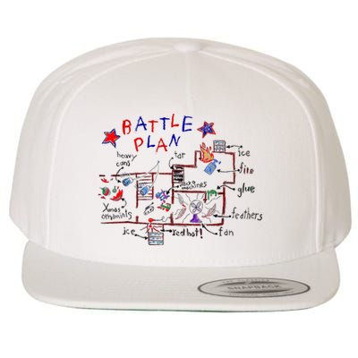 Funny Battle Plan Christmas Home Hand Dawn Alone Xmas Wool Snapback Cap