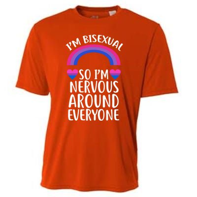 Funny Bisexual Pride Flag Colored Quote Gift Cooling Performance Crew T-Shirt