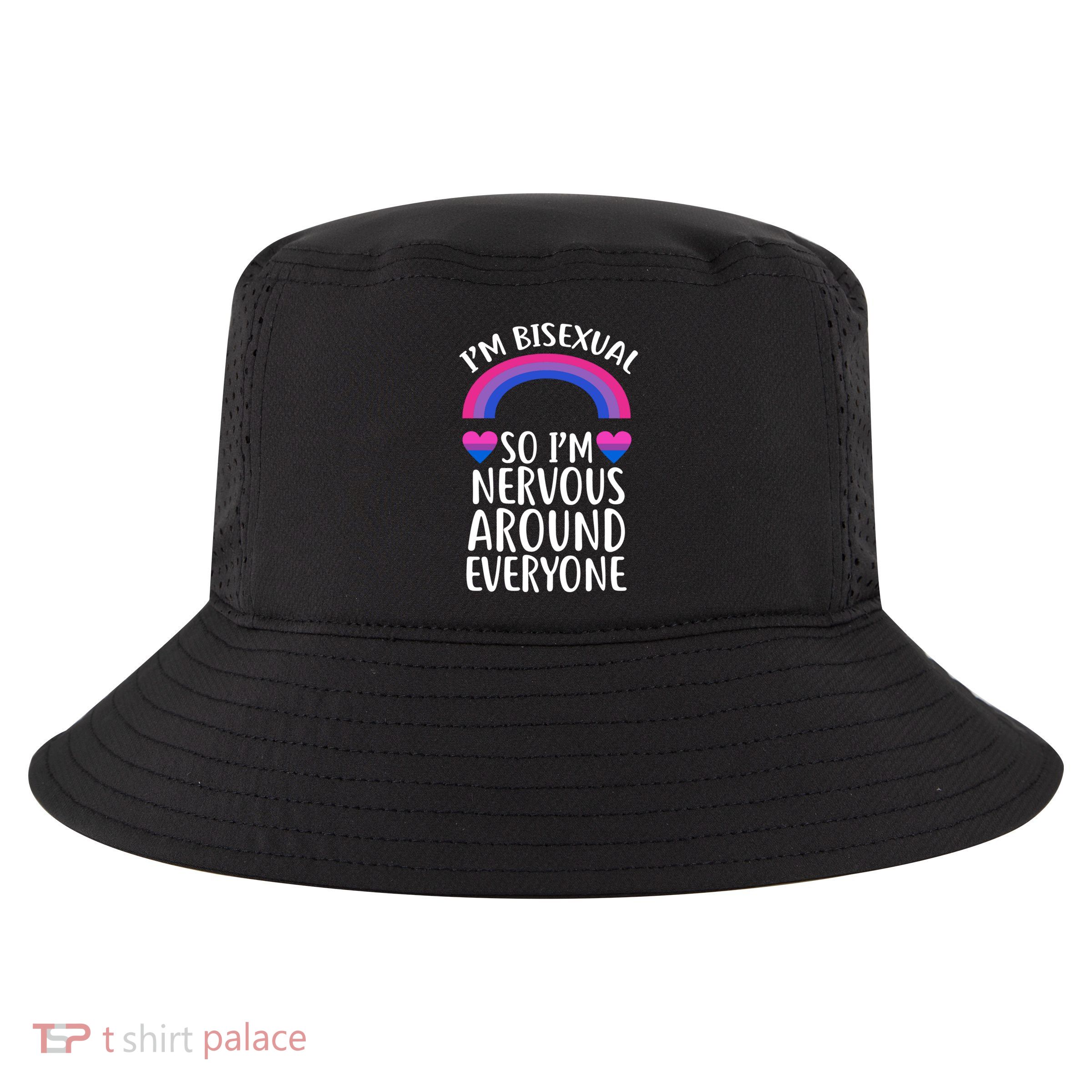 Funny Bisexual Pride Flag Colored Quote Gift Cool Comfort Performance Bucket Hat