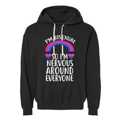 Funny Bisexual Pride Flag Colored Quote Gift Garment-Dyed Fleece Hoodie