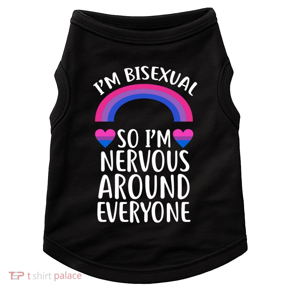 Funny Bisexual Pride Flag Colored Quote Gift Doggie Tank