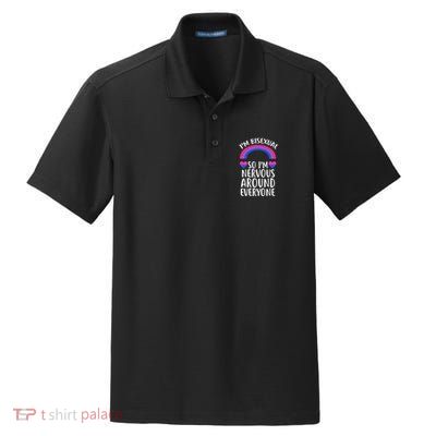 Funny Bisexual Pride Flag Colored Quote Gift Dry Zone Grid Polo