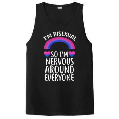 Funny Bisexual Pride Flag Colored Quote Gift PosiCharge Competitor Tank