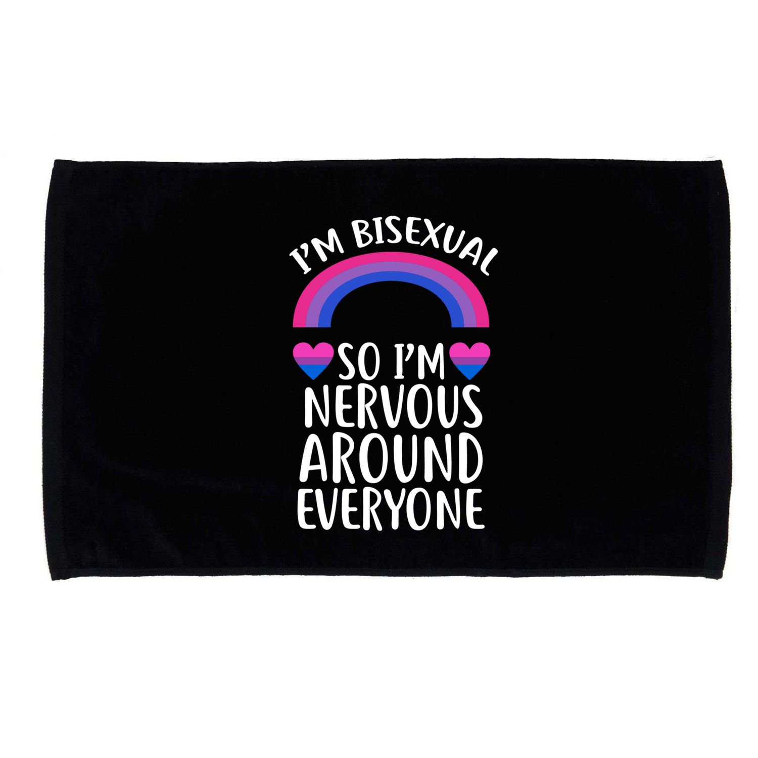 Funny Bisexual Pride Flag Colored Quote Gift Microfiber Hand Towel