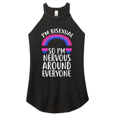 Funny Bisexual Pride Flag Colored Quote Gift Women's Perfect Tri Rocker Tank