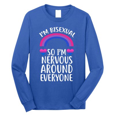 Funny Bisexual Pride Flag Colored Quote Gift Long Sleeve Shirt