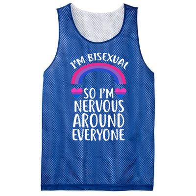 Funny Bisexual Pride Flag Colored Quote Gift Mesh Reversible Basketball Jersey Tank