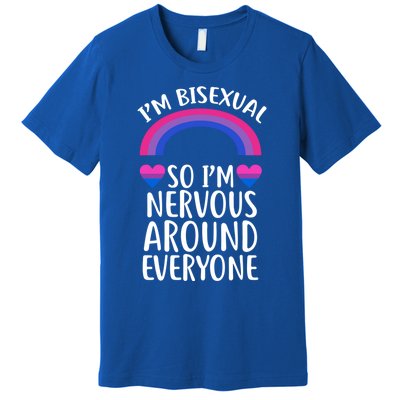 Funny Bisexual Pride Flag Colored Quote Gift Premium T-Shirt