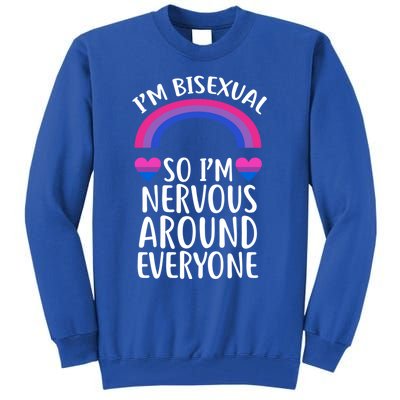 Funny Bisexual Pride Flag Colored Quote Gift Tall Sweatshirt