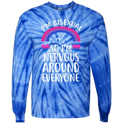 Funny Bisexual Pride Flag Colored Quote Gift Tie-Dye Long Sleeve Shirt