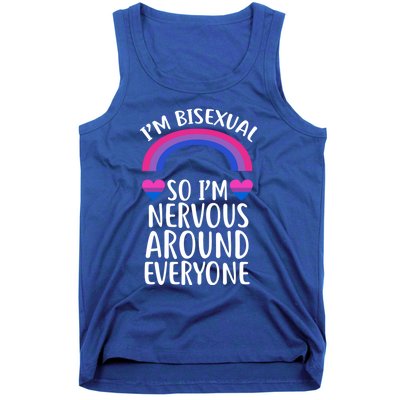 Funny Bisexual Pride Flag Colored Quote Gift Tank Top