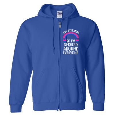 Funny Bisexual Pride Flag Colored Quote Gift Full Zip Hoodie